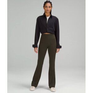 Groove Nulu Super-High-Rise Flared Pant in Dark Olive